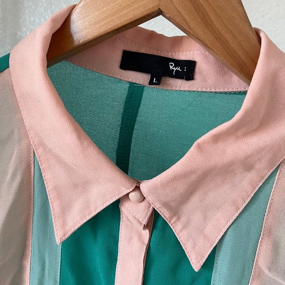 Women's Button-Up Blouse - Picture 2 of 3